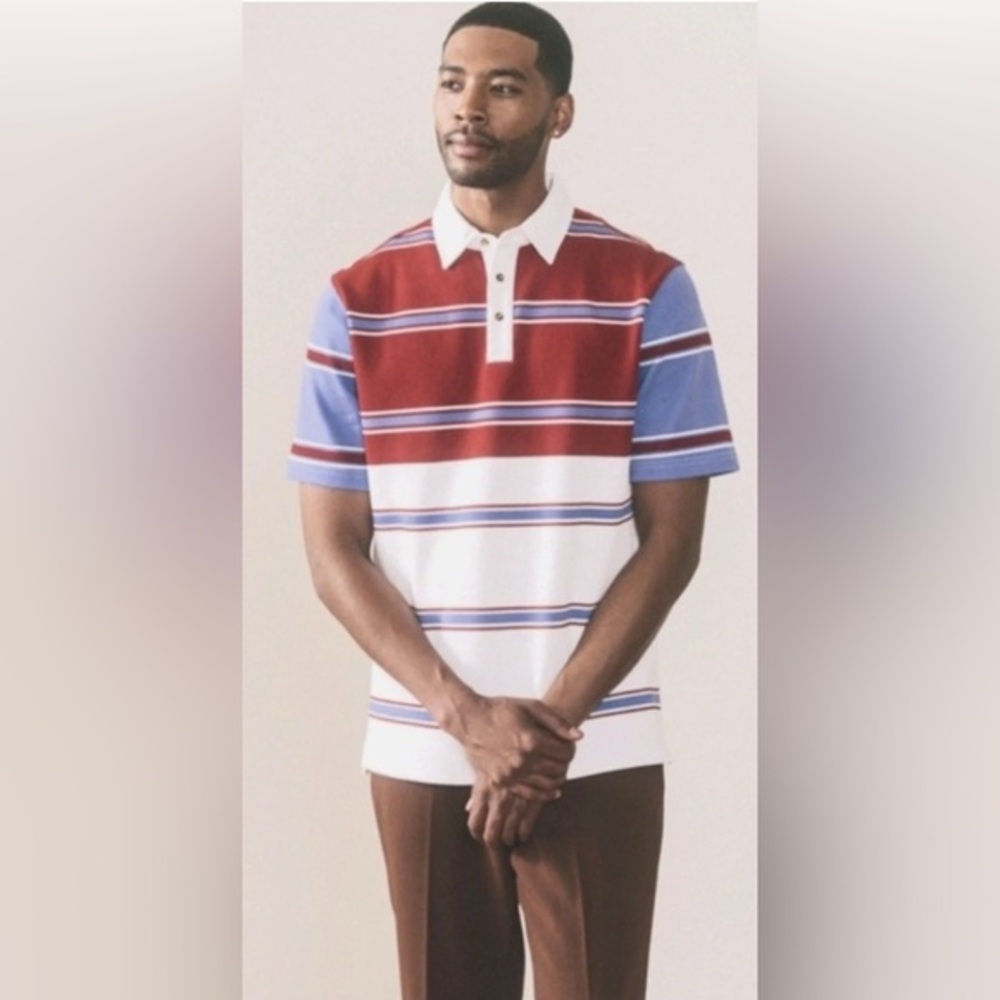 BOGEY BOYS MENS THE GOAT Pique POLO STRIPES.‎ Golfing Streetwear Macklemore NEW